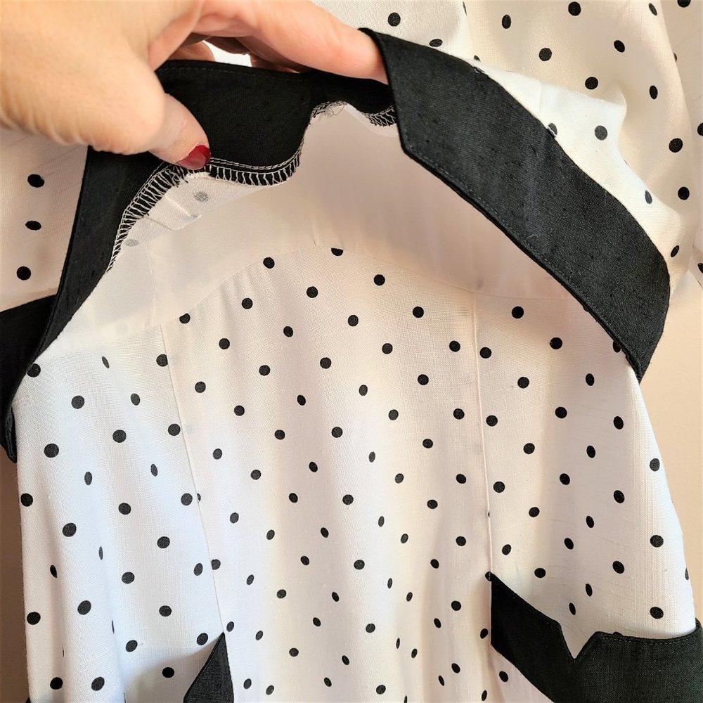 J. R Petite by Joseph Ribkoff 80s Polka Dot Dress - Picture 7 of 15
